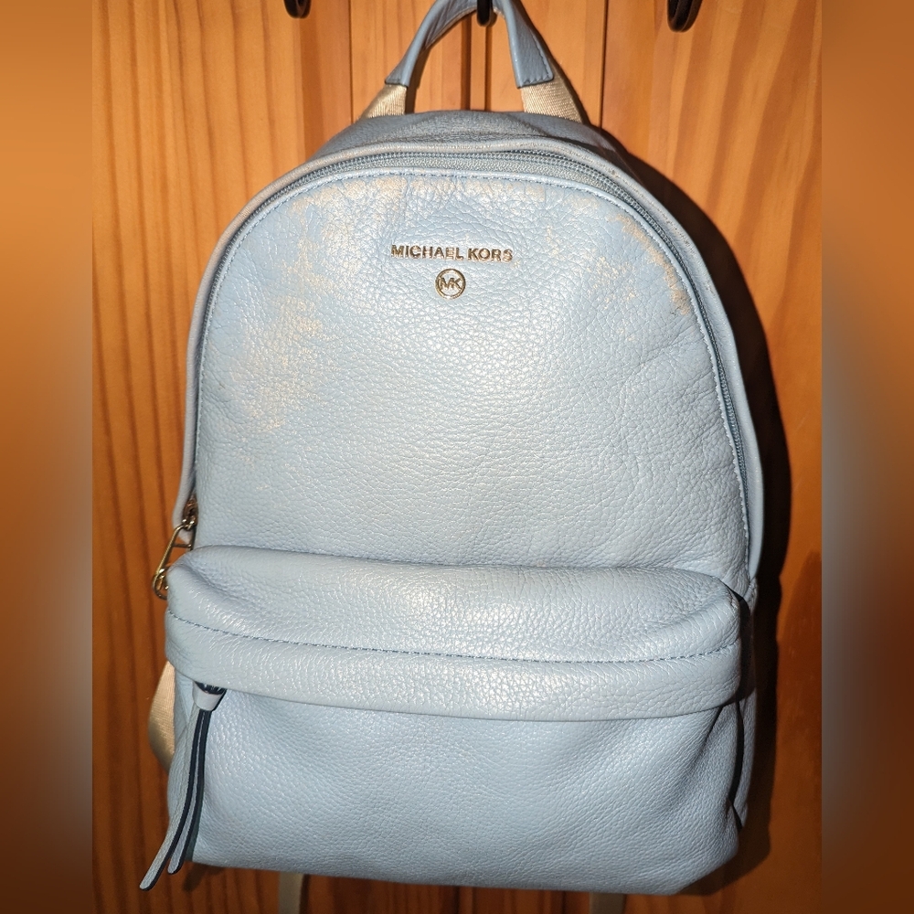Michael Kors Slater Pebbled Leather Backpack. View 3
